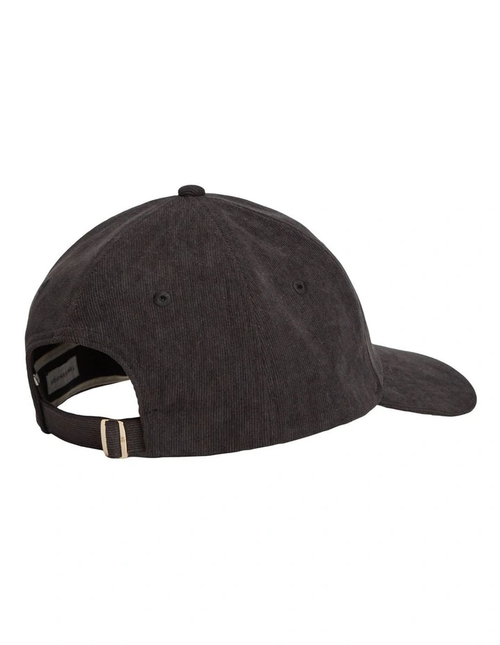 Logo Embroidery Corduroy Baseball Cap in Black image 4