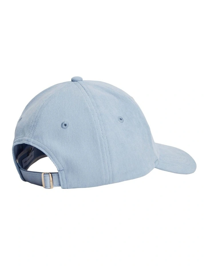 Logo Embroidery Corduroy Baseball Cap in Blue image 2