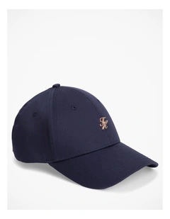 Logo Hardware Baseball Cap in Navy