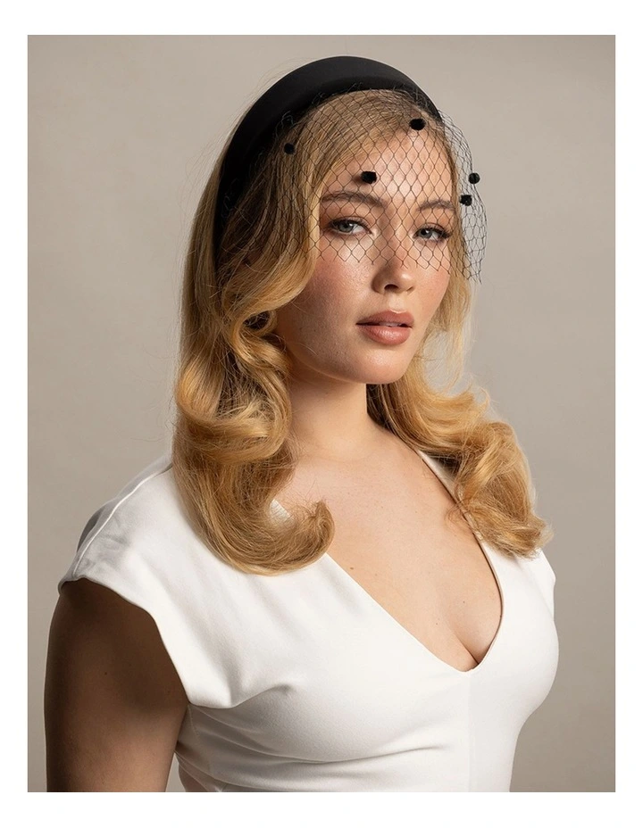 Morgan & Taylor Fs1151 Lilah Veil Black Hair Accessory Hair Accessory in Black image 2