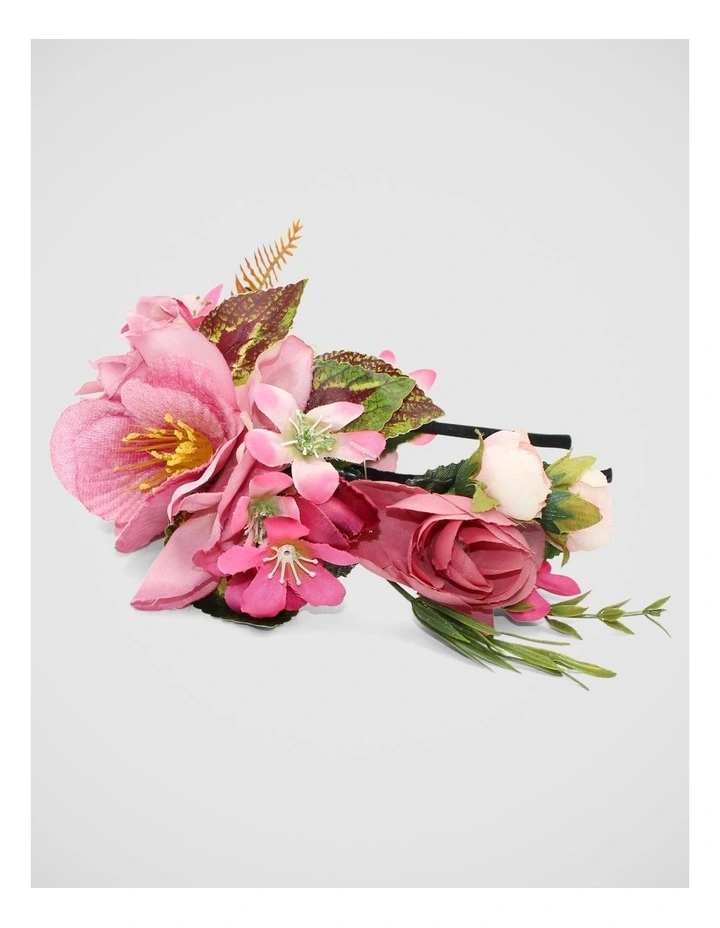 Dori Flower Crown in Hot Pink image 4