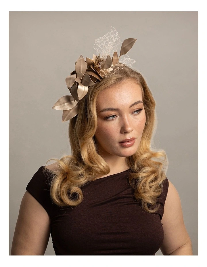 Fs1193 Dulcie Gold Fascinator Fascinator in Gold image 1