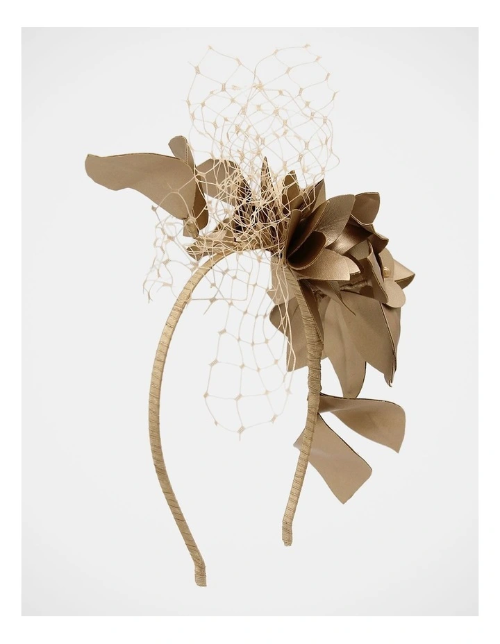 Fs1193 Dulcie Gold Fascinator Fascinator in Gold image 5