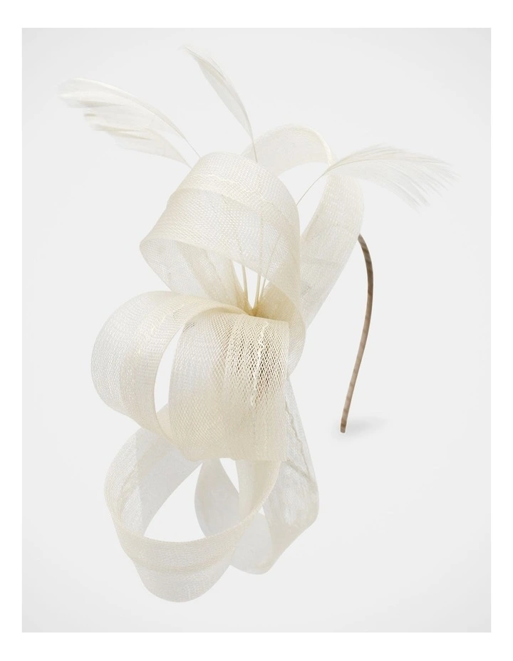 Nyla Fascinator in Beige image 4