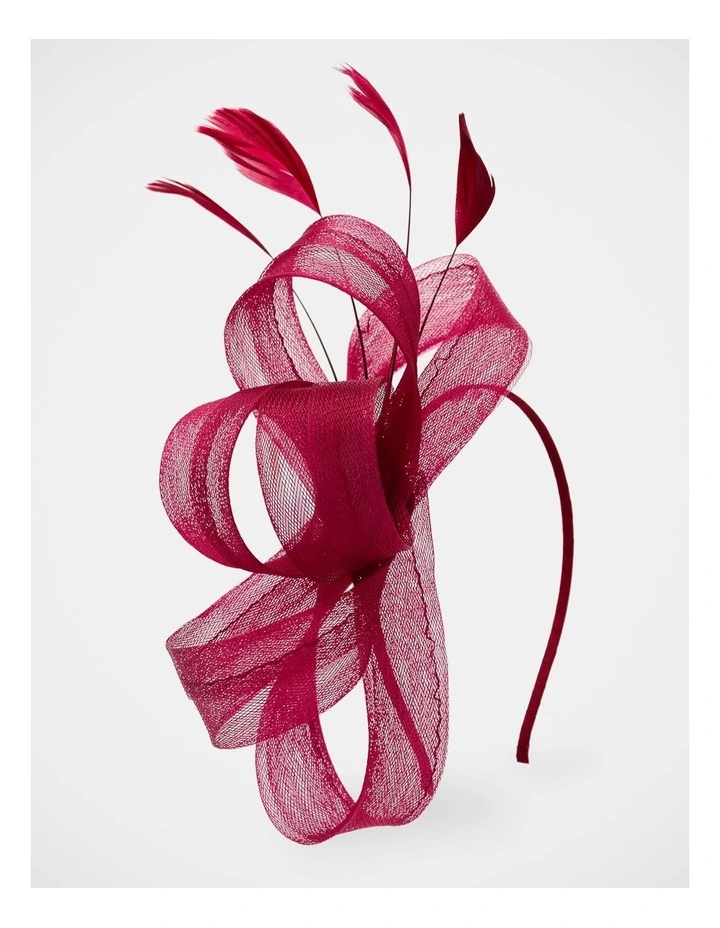 Nyla Fascinator in Burgundy Red image 1