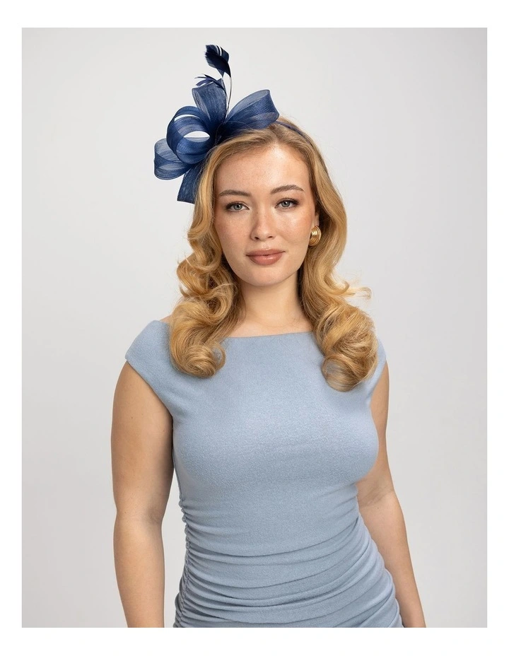 Nyla Fascinator in Navy Blue image 2