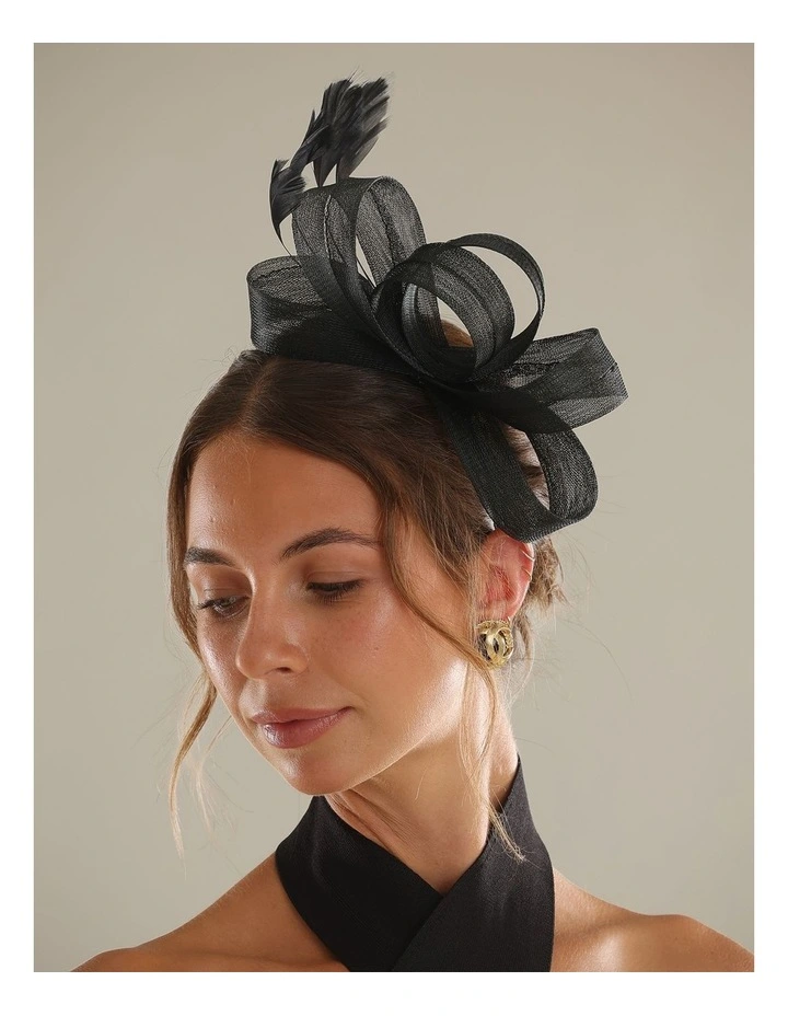 Nyla Fascinator in Black image 2