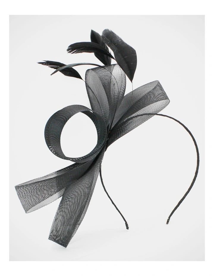 Nyla Fascinator in Black image 3
