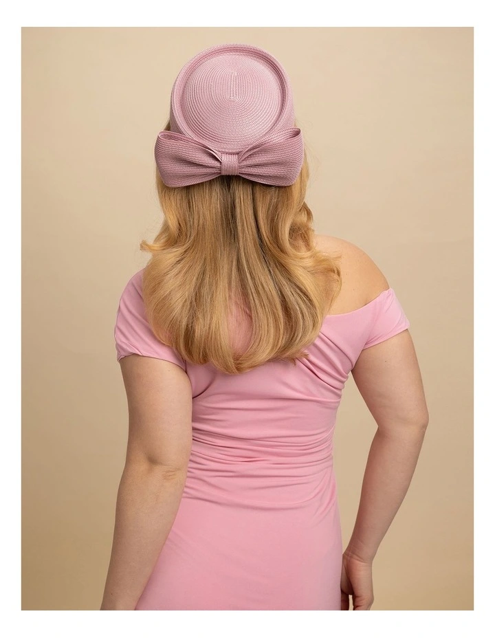 Fs1154 Tara Pillbox Hat Fascinator in Dusty Pink image 5