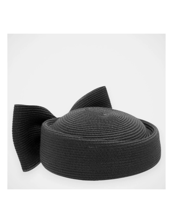 Fs1154 Tara Pillbox Fascinator in Black image 2
