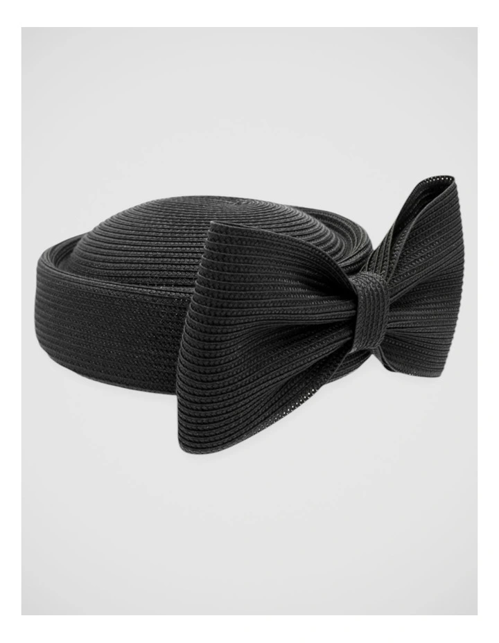 Fs1154 Tara Pillbox Fascinator in Black image 3