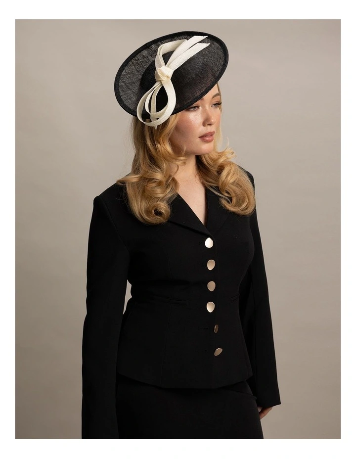 Fs1246 Bonnie Fascinator in Black image 1