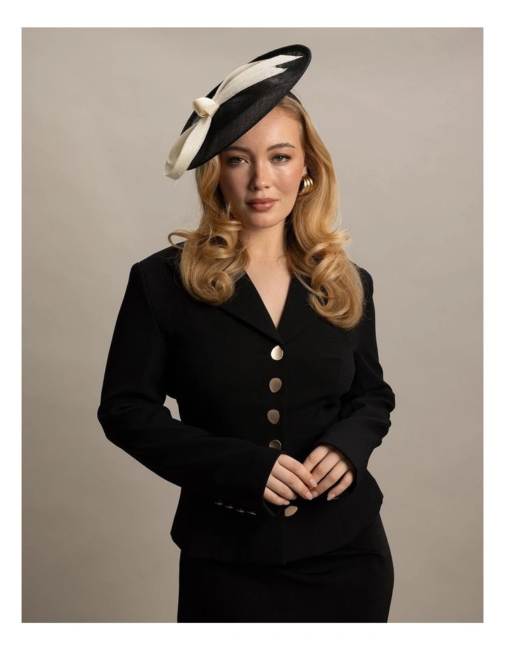 Fs1246 Bonnie Fascinator in Black image 3