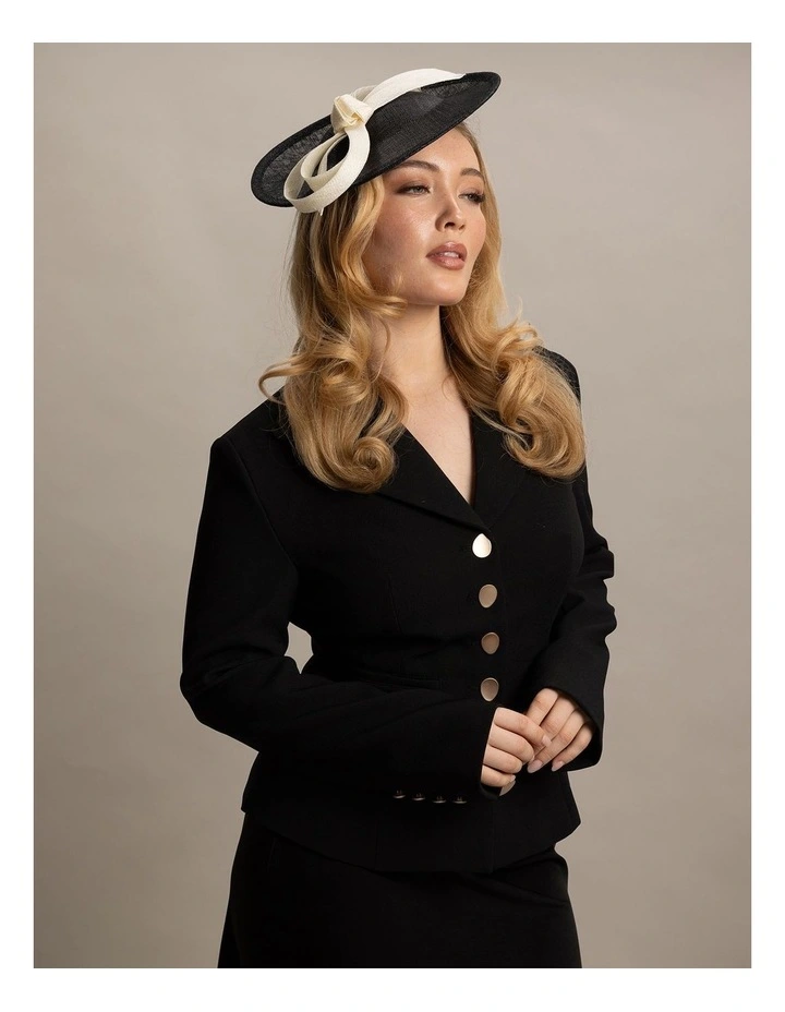Fs1246 Bonnie Fascinator in Black image 6