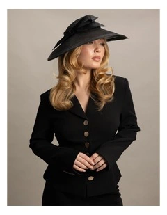 Fs1167 Josephine Fascinator in Black