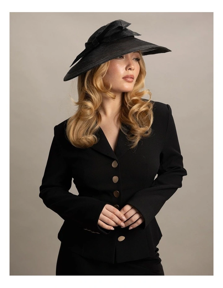 Fs1167 Josephine Fascinator in Black image 5