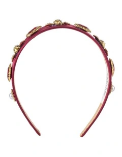 Bee Headband in Burgundy