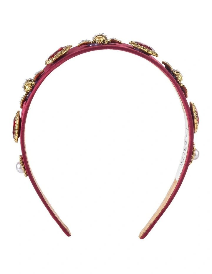 Bee Headband in Burgundy image 1