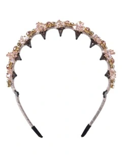 Beaded Headband in Pink
