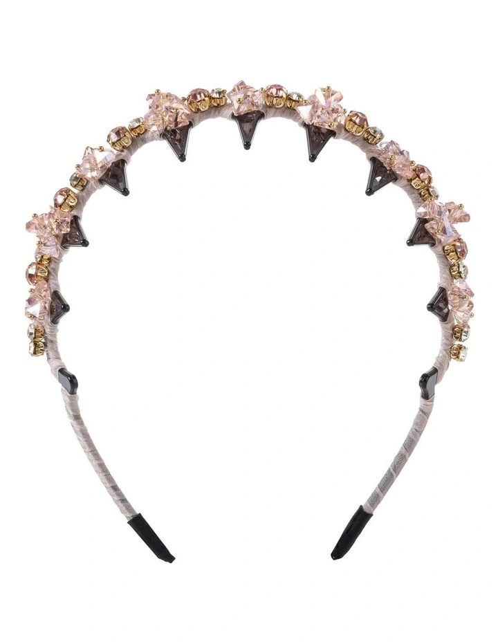 Beaded Headband in Pink image 1