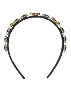 Jewelled Bee Headband in Black
