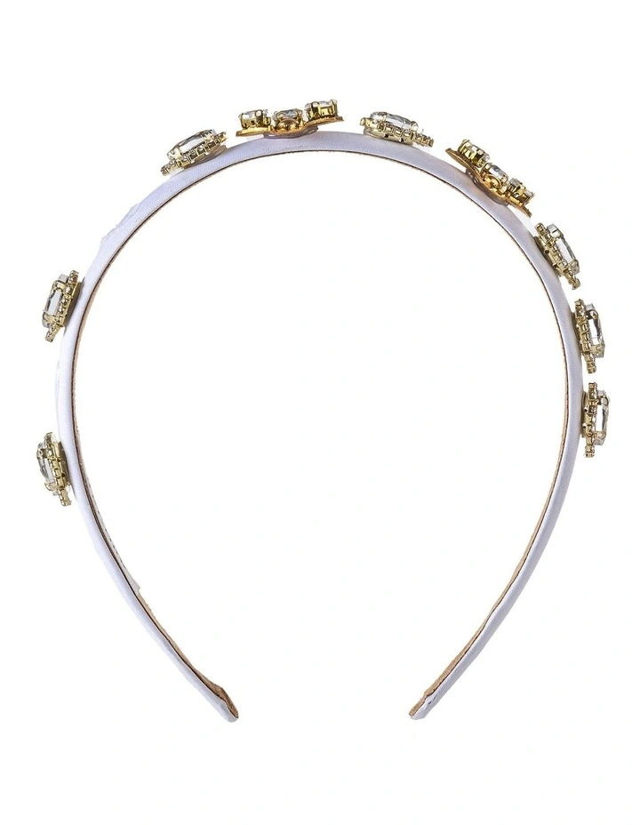 Jewelled Bee Headband in Cream image 1