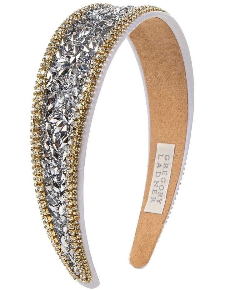 Jewelled Headband in Silver image 2