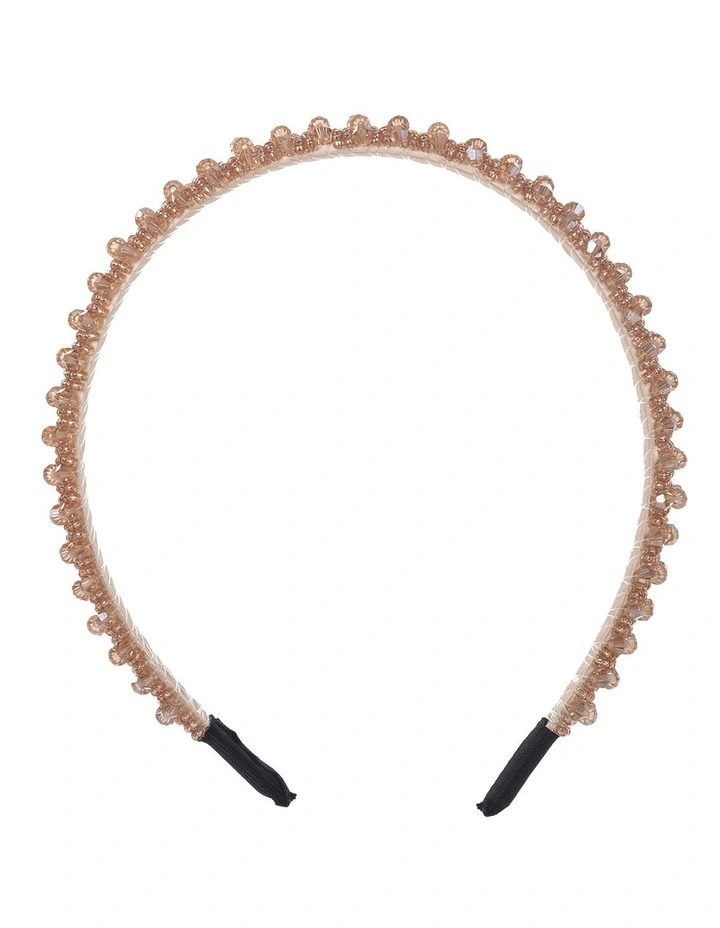Beaded Headband in Blush image 1