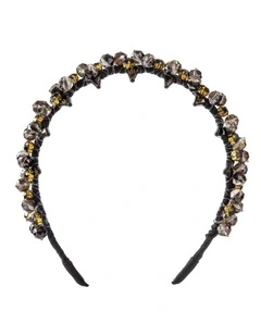 Gregory Ladner Beaded Headband Ghaf025M In Black