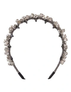 Gregory Ladner Beaded Headband Ghaf025M In Grey