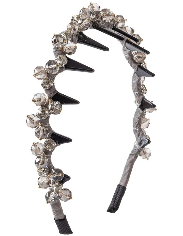 Gregory Ladner Beaded Headband Ghaf025M In Grey image 2