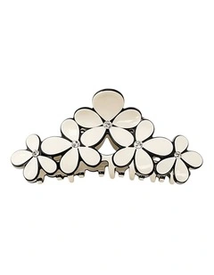 Gregory Ladner Floral Hair Claw Ghaf027M In Ivory