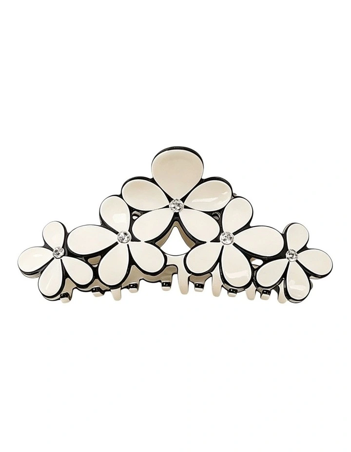 Gregory Ladner Floral Hair Claw Ghaf027M In Ivory image 1