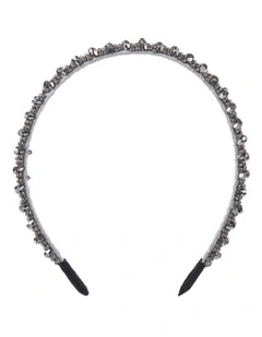 Beaded Headband in Silver