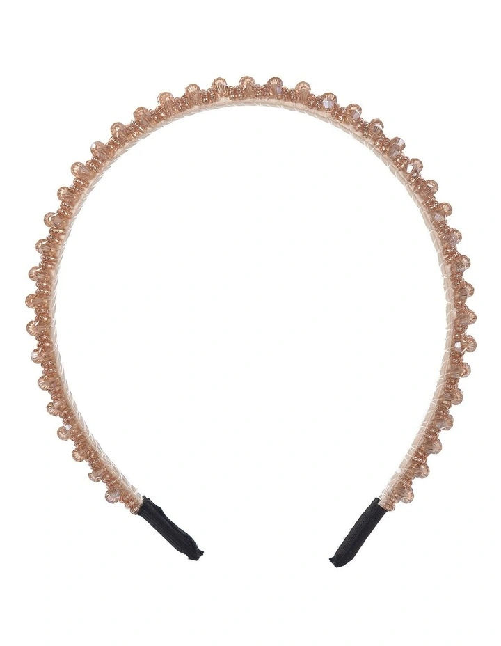 Beaded Headband in Blush Pink image 1