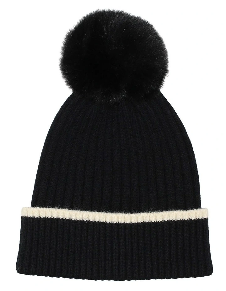 Nora Knit Beanie in Black image 1