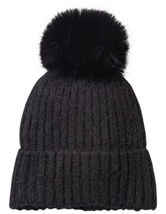 Knit Beanie With Pom Pom Winter Hats in Black