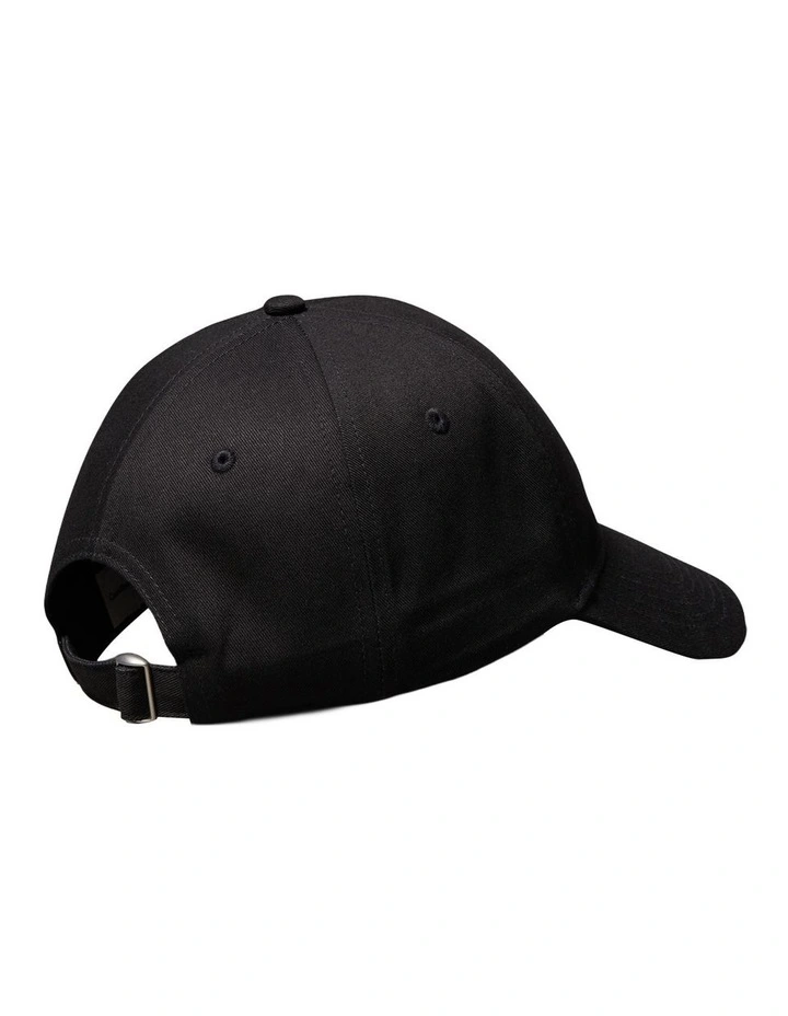Logo Embroidered Baseball Hat in Black image 2