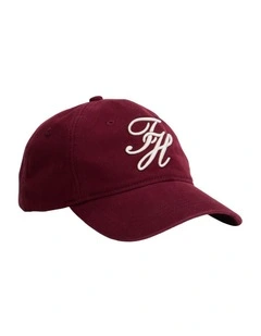 Embroidered Cap Winter Hat in Maroon