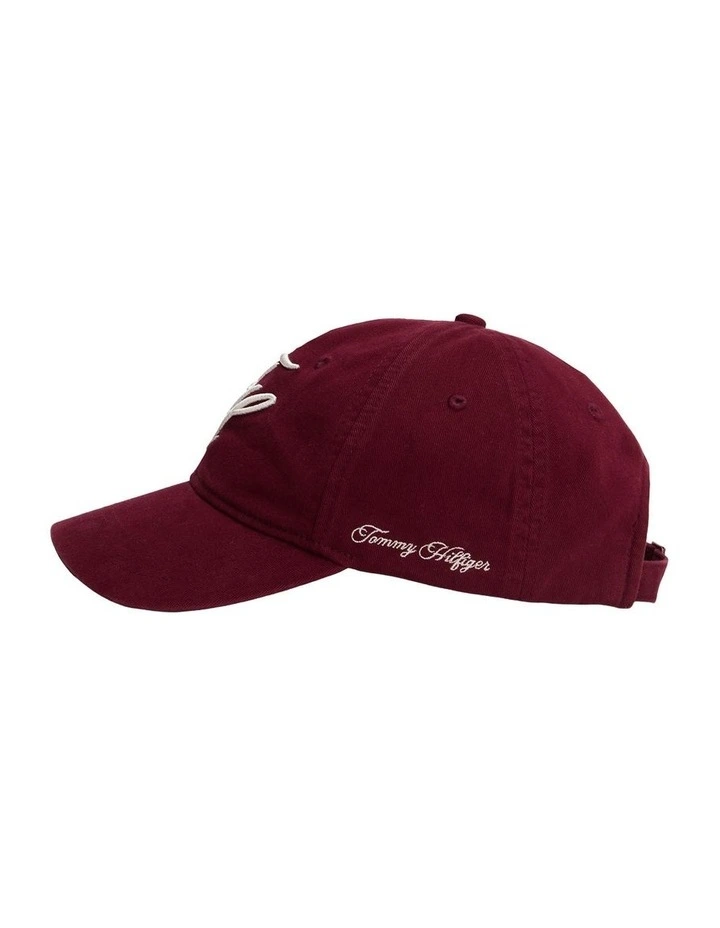 Embroidered Cap Winter Hat in Maroon image 3