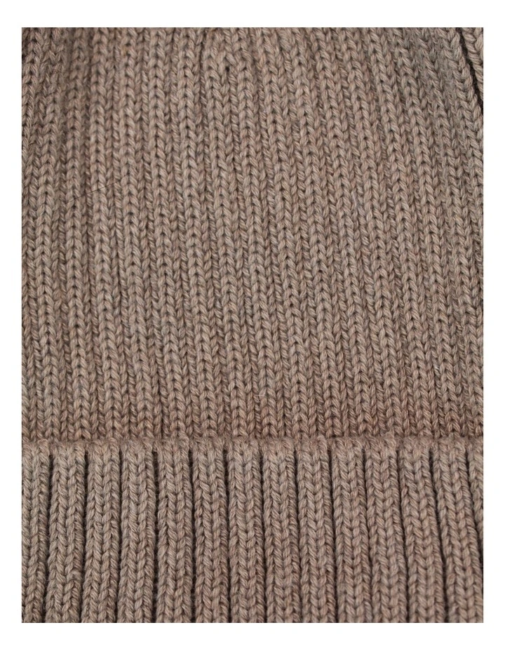 Valentine Wool-Blend Beanie in Latte Brown image 3