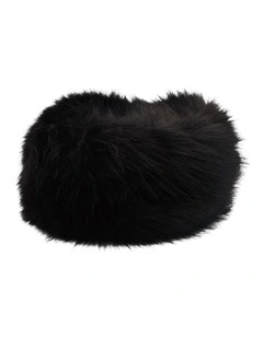 Elaina Faux Fur Cossack Hat in Black