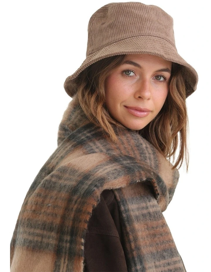 Dallas Cord Bucket Hat in Brown image 2