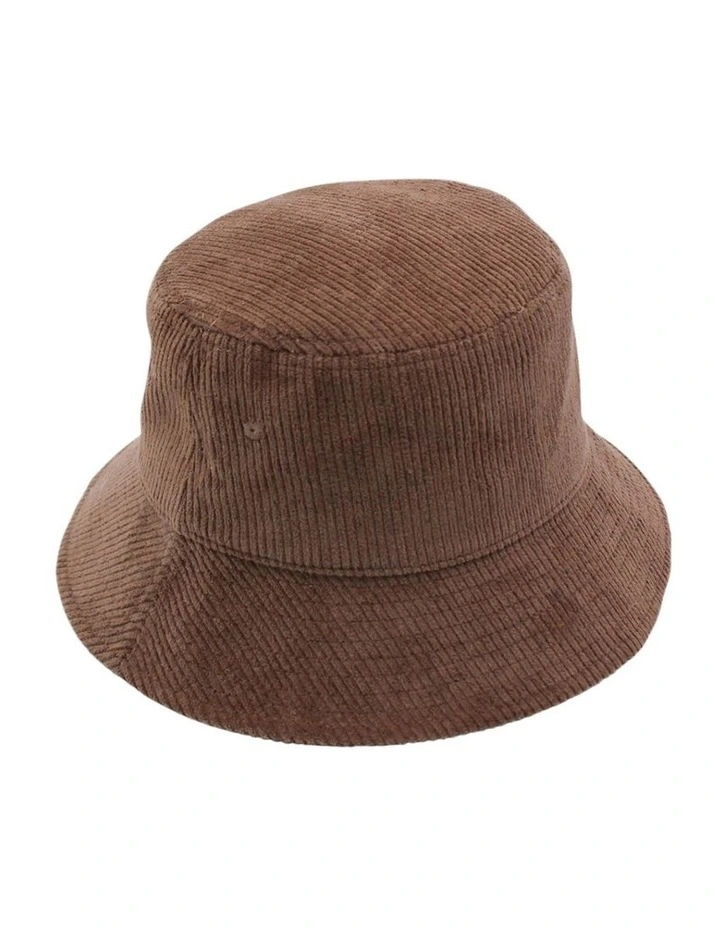 Dallas Cord Bucket Hat in Brown image 3