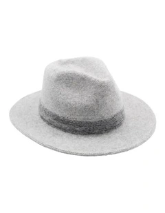 Mary Soft Wool Fedora Hat in Grey