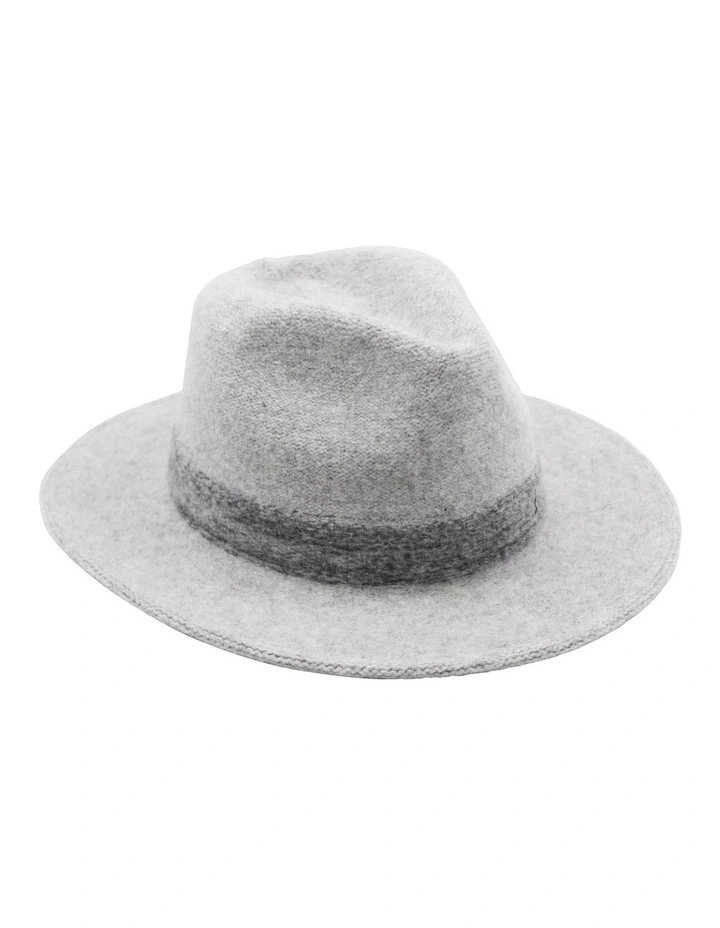 Mary Soft Wool Fedora Hat in Grey image 1