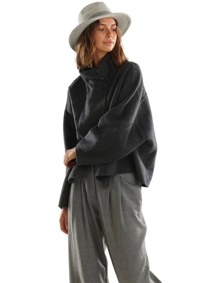 Mary Soft Wool Fedora Hat in Grey image 2