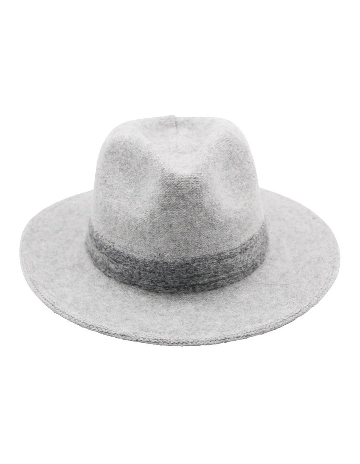 Mary Soft Wool Fedora Hat in Grey image 3
