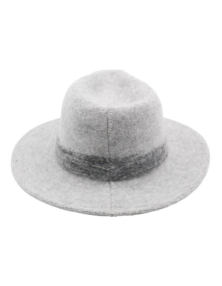 Mary Soft Wool Fedora Hat in Grey image 4