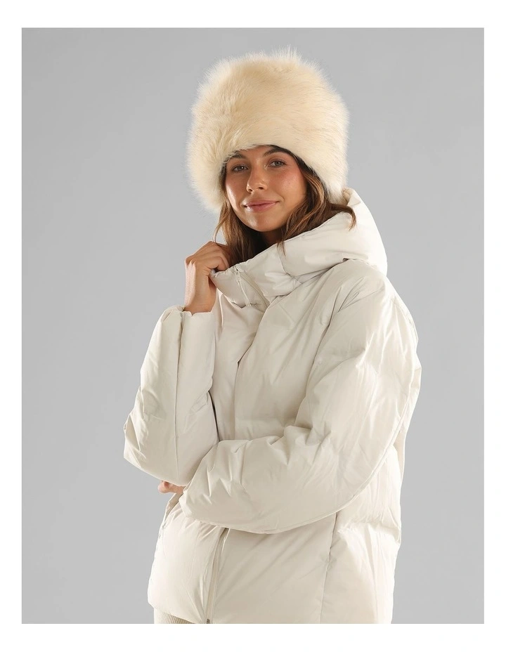 Elaina Faux Fur Cossack Hat in White Cream image 4